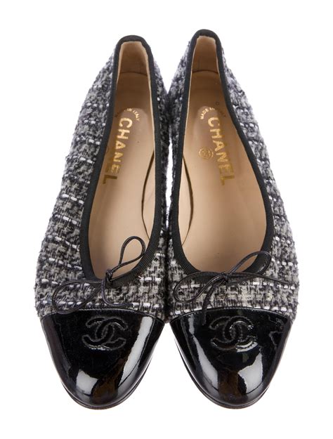 sandale chanel tweed|chanel flat heel shoes.